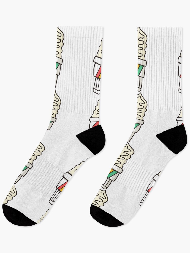Imagen 1 de 5, Calcetines con la obra Classic Korean "Bbangpare" Vanilla Ice Cream, diseñada y vendida por Inthepaper-.