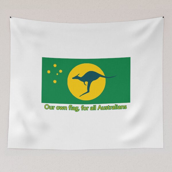 Item preview, Australia Kangaroo Sun Flag. Indi Version with golden crux. designed and sold by Kangaroo Sun.