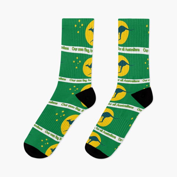 Item preview, Australia Kangaroo Sun Flag. Indi Version with golden crux. designed and sold by Kangaroo Sun.