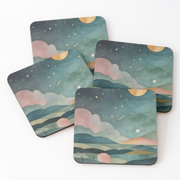 Item preview, Starry Horizons: Night Sky Over Rolling Hills designed and sold by Lizetteh.