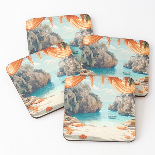 Item preview, Beach Painting With Boat Travel Agency Global Locations designed and sold by frequent-art.