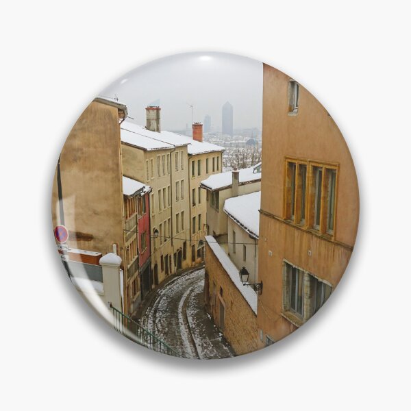 Item preview, Lyon City with Snow - Winter Urban Landscape in France designed and sold by CarolinaReina.