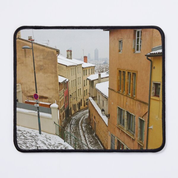 Item preview, Lyon City with Snow - Winter Urban Landscape in France designed and sold by CarolinaReina.