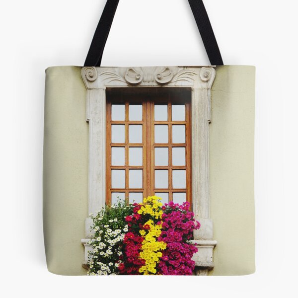 Item preview, Colorful Floral Window in France - Beautiful Architecture in Europe  designed and sold by CarolinaReina.