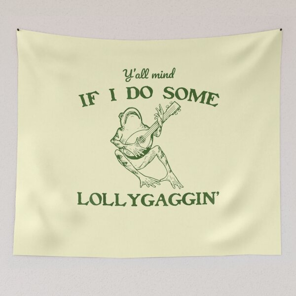 Item preview, Y'all Mind If I Do Some Lollygagging, Retro Vintage Frog, Nostalgia designed and sold by VerdePlantTees.