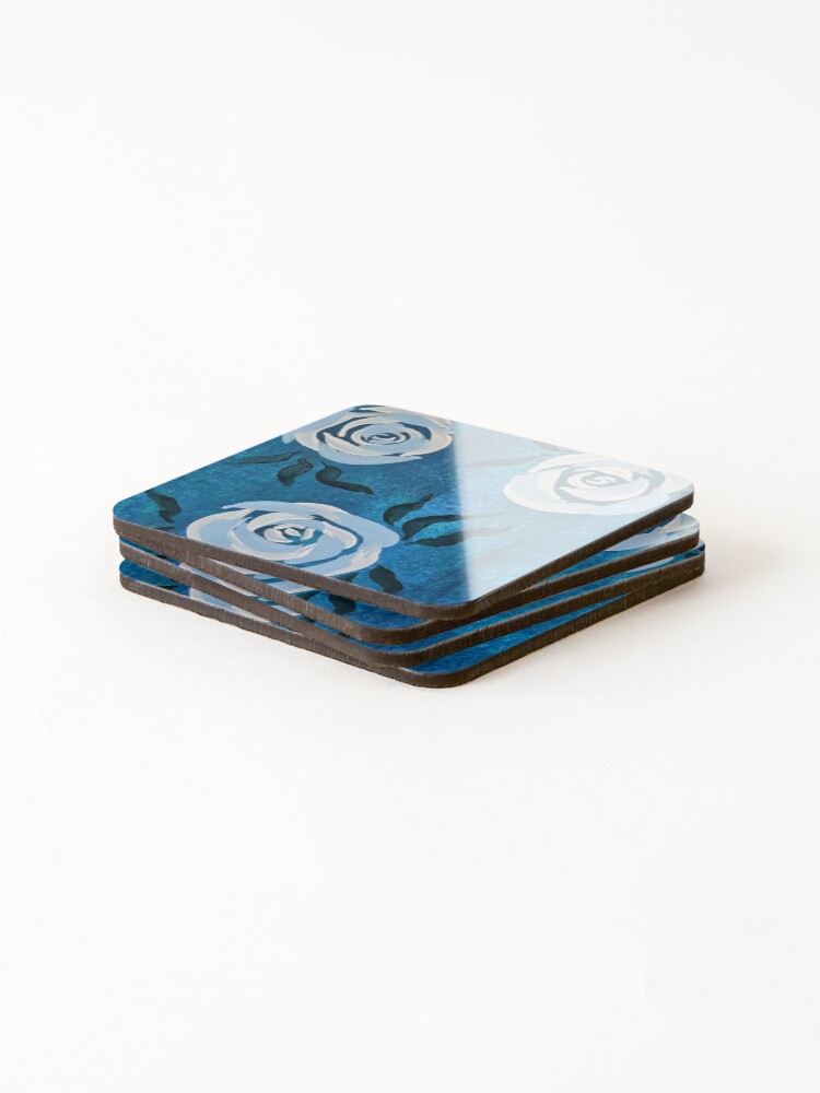 Thumbnail 4 of 5, Coasters (Set of 4), Midnight Roses designed and sold by SarahVGarrett.