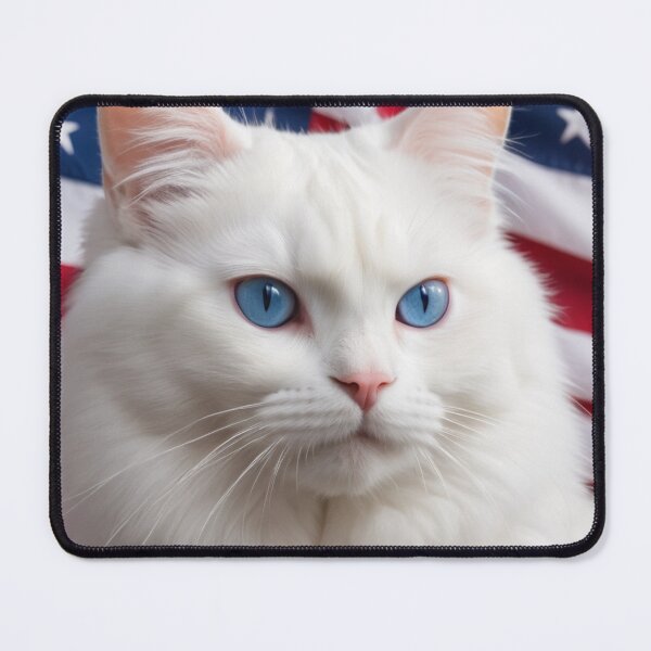 Item preview, Cat with usa flag in the background designed and sold by Designfs.