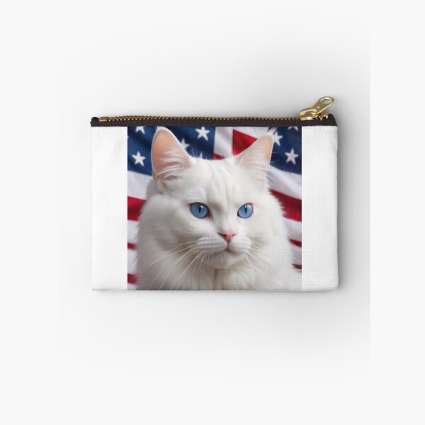 Item preview, Cat with usa flag in the background designed and sold by Designfs.