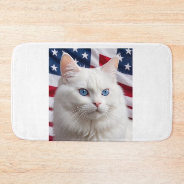 Item preview, Cat with usa flag in the background designed and sold by Designfs.