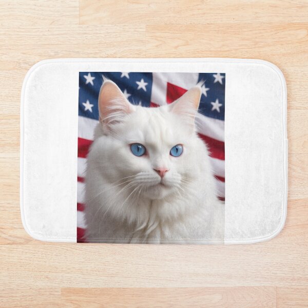 Item preview,  Cat  with usa flag in the background designed and sold by Designfs.