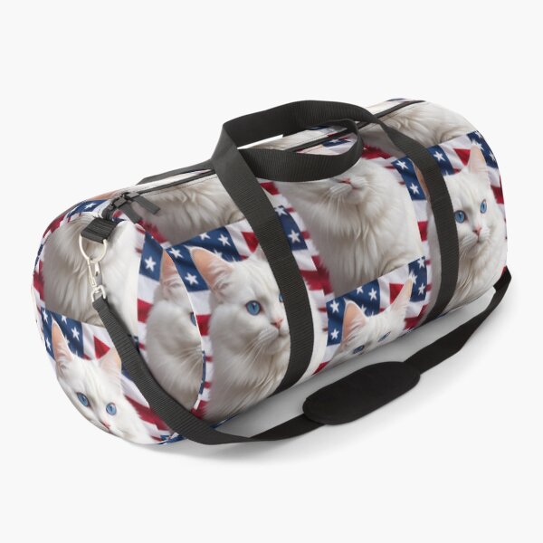 Item preview,  Cat  with usa flag in the background designed and sold by Designfs.