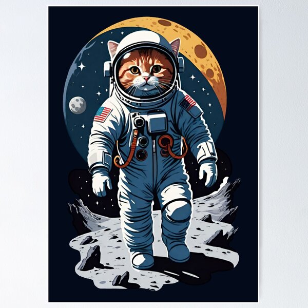 Item preview, Catstronaut (#10) cat astronaut in space [Create a set!] designed and sold by SolidEarthArt.