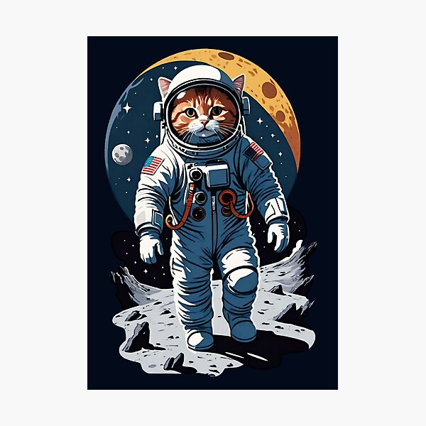 Item preview, Catstronaut (#10) cat astronaut in space [Create a set!] designed and sold by SolidEarthArt.