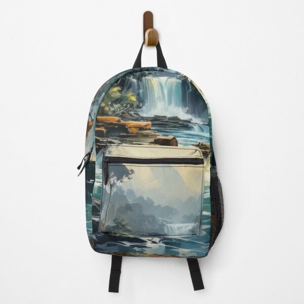 Item preview, A Serene Waterfall Cascading Through Lush Jungle designed and sold by frequent-art.