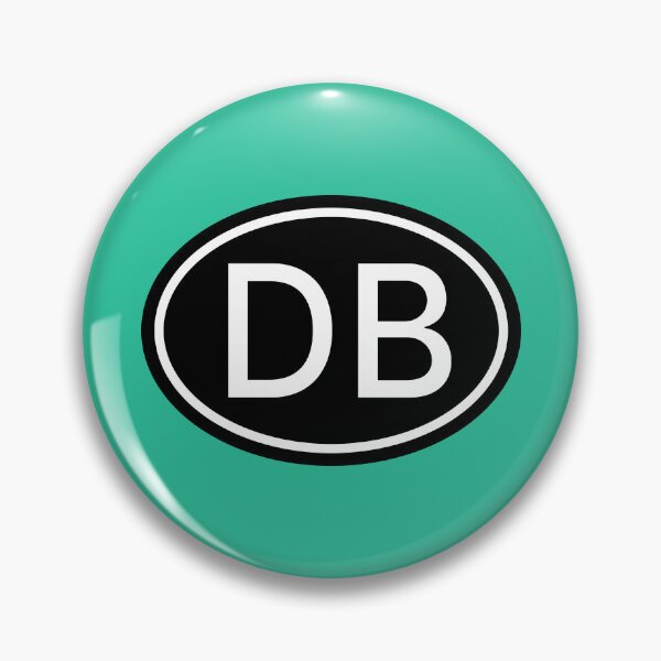 Item preview, DB Initials Monogram Oval White Letters designed and sold by Jeallan Designs.