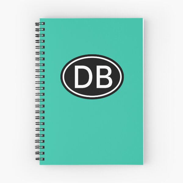 Item preview, DB Initials Monogram Oval White Letters designed and sold by Jeallan Designs.