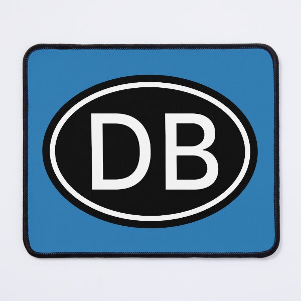 Item preview, DB Initials Monogram Oval White Letters designed and sold by Jeallan Designs.