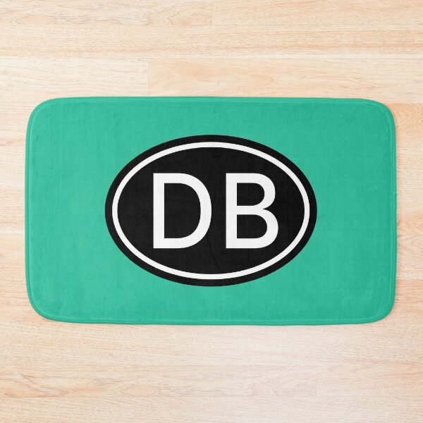 Item preview, DB Initials Monogram Oval White Letters designed and sold by Jeallan Designs.