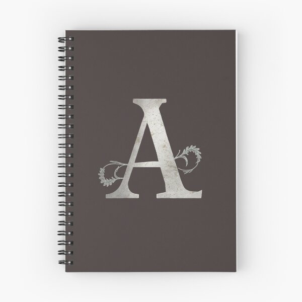Artikelvorschau, Luxuriöses Blumenmonogramm A: Elegante Typografie in Grau und Silber entworfen und verkauft von Fil4.