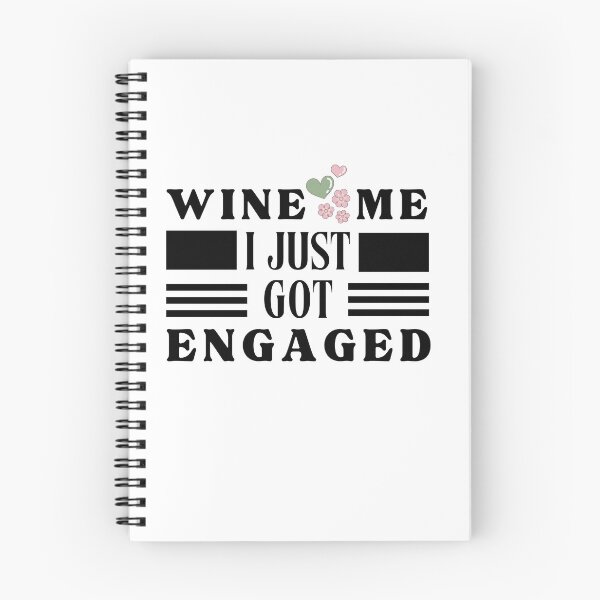 Item preview, Wine Me I just Got Engaged Typographic Light Design designed and sold by Raise2Shine.