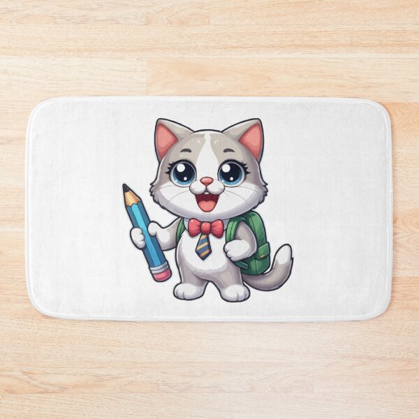 Item preview, Back To School: Funny Cat Going To School designed and sold by printmala.