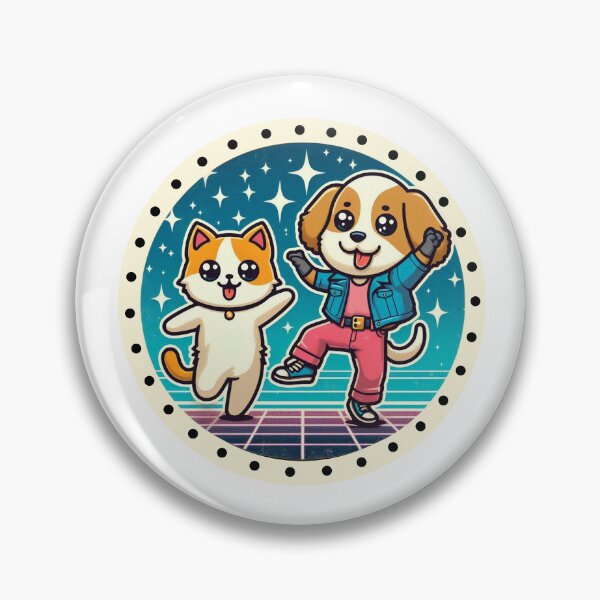 Item preview, cartoon cat and dog dancing disco designed and sold by isaweb.