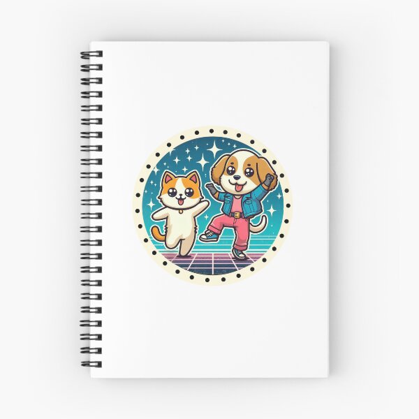 Item preview, cartoon cat and dog dancing disco designed and sold by isaweb.