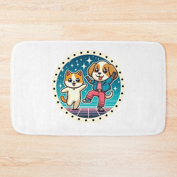 Item preview, cartoon cat and dog dancing disco designed and sold by isaweb.