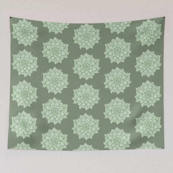 Item preview, Flower mandala in green designed and sold by AnnabellaRh.