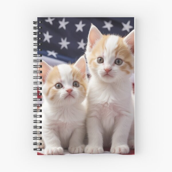 Item preview, Cute  kittens with usa flag in the background designed and sold by Designfs.