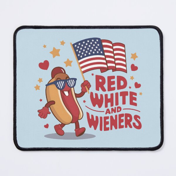 Item preview, Red White And Wieners Funny Patriotic Hotdog designed and sold by Trendsecne.