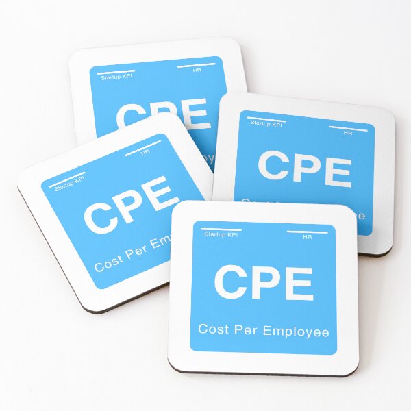 Item preview, Periodic table of startup KPIs “Cost Per Employee (CPE)” designed and sold by whatthetechgear.