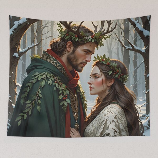 Item preview, Pagan Couple. Winter Solstice Yule. designed and sold by SoniaSarkali.