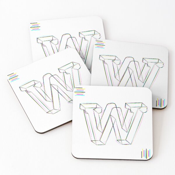 Item preview, W - cmyk strokes designed and sold by JanKrogh.