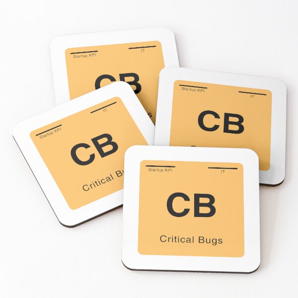 Item preview, Periodic table of startup KPIs “Critical Bugs (CB)” designed and sold by whatthetechgear.
