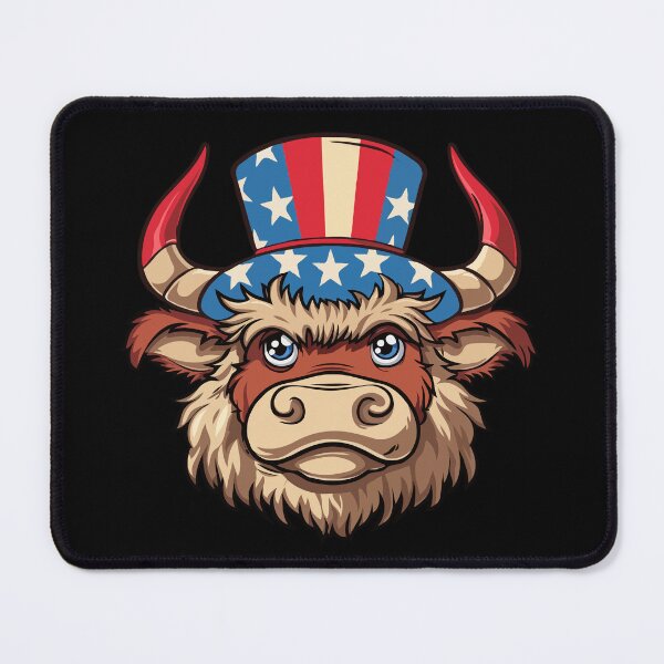 Item preview, Independence Day 4th of July American Highland Cow designed and sold by RockBeeDesigns.