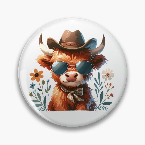 Item preview, Highland cow with sunglasses designed and sold by ImageTcraft.