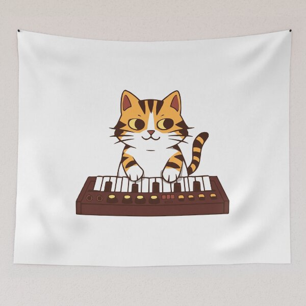 Item preview, Kawaii Cat Synthesizer! Cute Keyboard Kitten designed and sold by PMCreative.