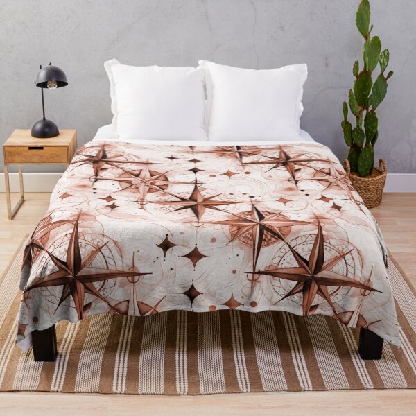 Item preview, Seamless Red-Orange Compass Watercolor Pattern designed and sold by MadeInR.