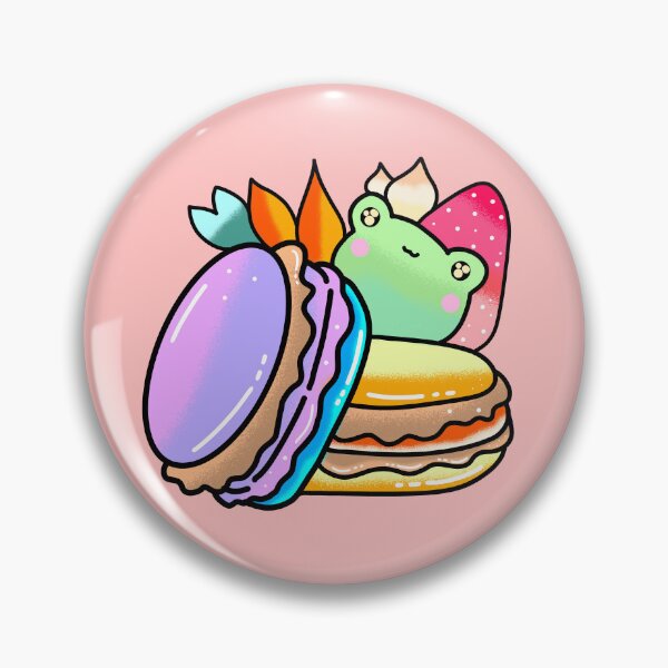 Item preview, French Colorful Cute Kawaii macaron dessert designed and sold by Quacktails.