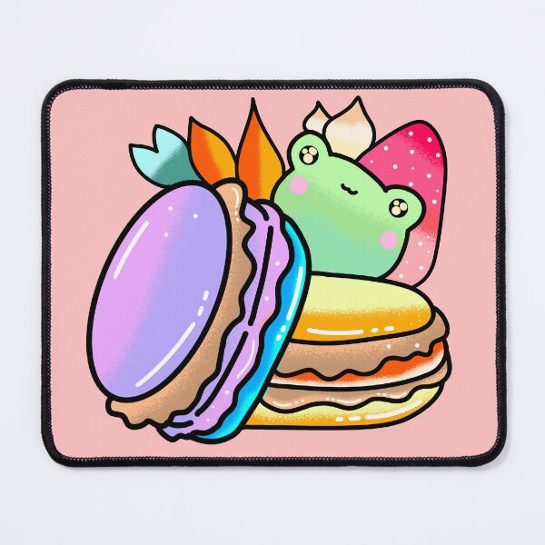 Item preview, French Colorful Cute Kawaii macaron dessert designed and sold by Quacktails.