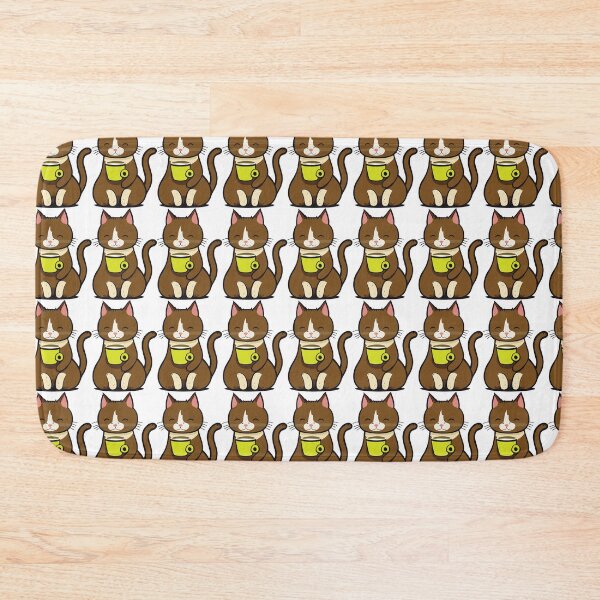 Item preview, Cat drinking coffee designed and sold by 79Graphics.