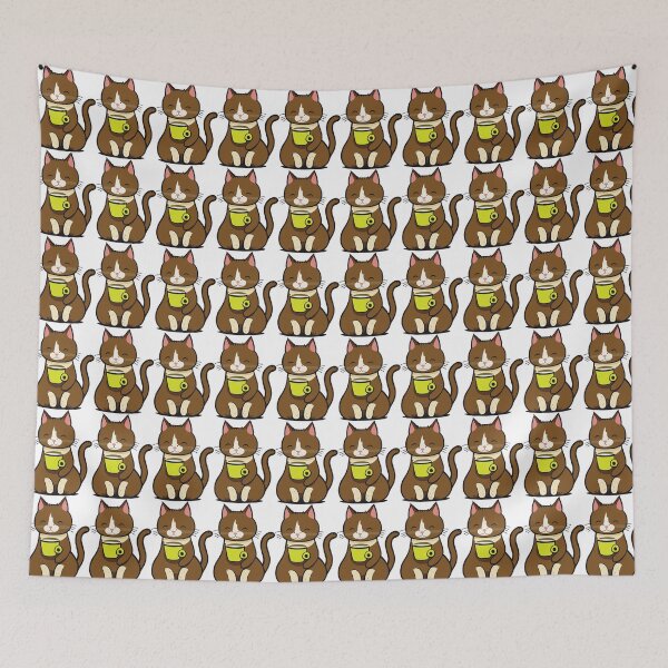 Item preview, Cat drinking coffee designed and sold by 79Graphics.