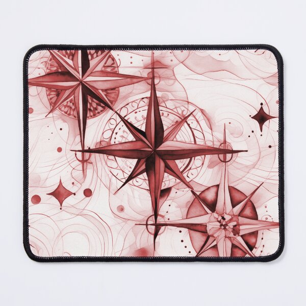 Item preview, Seamless Red Compass Watercolor Pattern designed and sold by MadeInR.