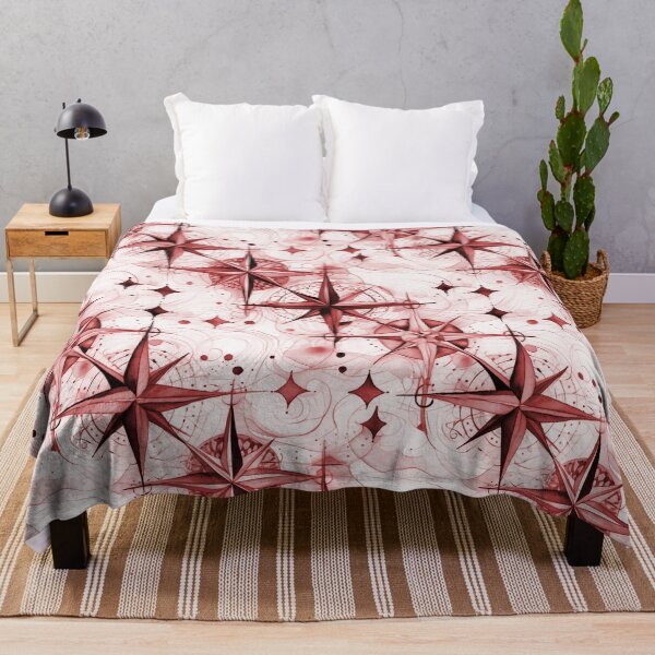 Item preview, Seamless Red Compass Watercolor Pattern designed and sold by MadeInR.
