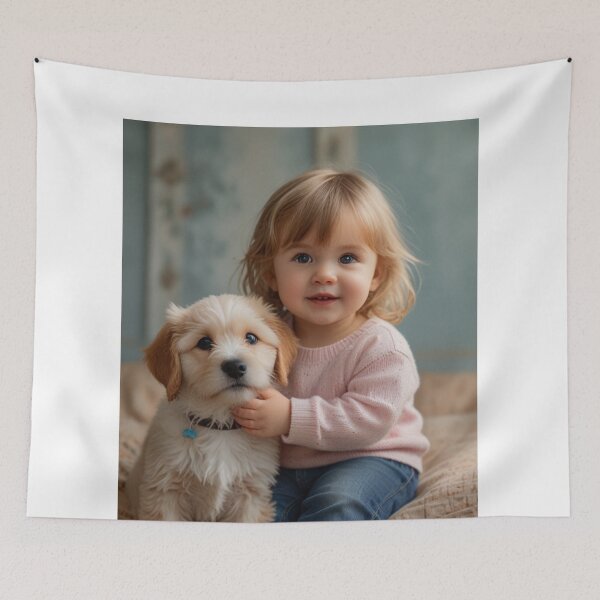 Item preview, A little girl with a puppy designed and sold by Designfs.