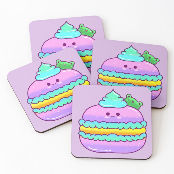 Item preview, Sweet French Colorful Cute Kawaii macaron froggy designed and sold by Quacktails.