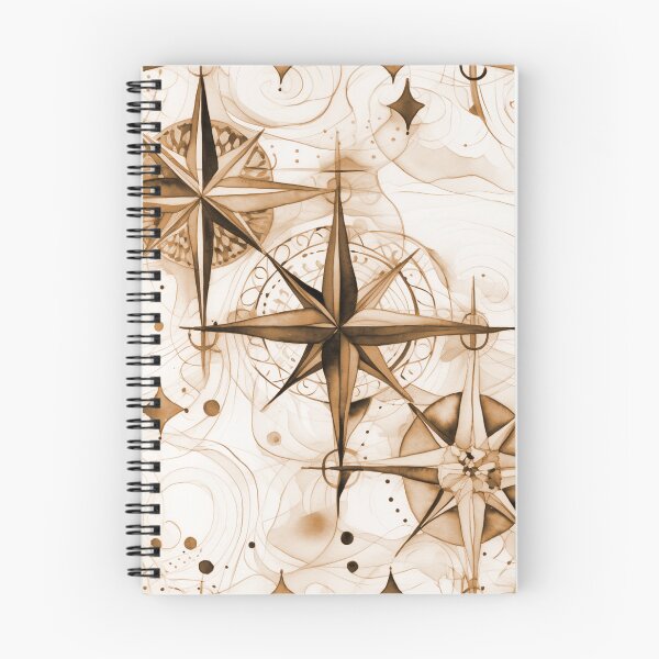 Item preview, Seamless Orange Compass Watercolor Pattern designed and sold by MadeInR.