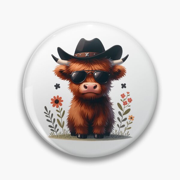 Item preview, Highland cow with sunglasses designed and sold by ImageTcraft.