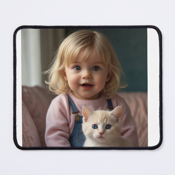 Item preview, A little girl with a kitten designed and sold by Designfs.